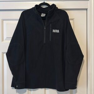Men’s NRA 1/4 Zip Embroidered Fleece Pullover-Size L
